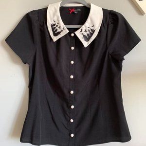 SMALL Hell Bunny graveyard blouse